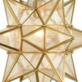 thumbnail image 2 of Moravian Star Pendant Chandelier Seeded Glass Gold Light 15 Inches, 2 of 8