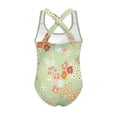 thumbnail image 5 of Uorisanigo Kids Swimsuits for Girls Kawaii Floral 1-Piece Athletic Competition Bathing Suit Sleeveless Beach Pool Swimwear, Size 13-14, 5 of 7