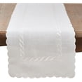 thumbnail image 2 of Fennco Styles Abigail Collection Embroidered Braid Pattern Ocean Waves Table Linens (16" x 68" Table Runner), 2 of 5