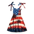 thumbnail image 5 of mgoYE Toddler Girls 4th of July Dress Girls American Flag Outfit Kids Patriotic Independence Memorial Day Dress 1-6 Years(Brick Red,4-5 Years), 5 of 5