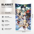 thumbnail image 3 of Genshin Impact Anti-Pilling Flannel 32"X48" Super Soft Plush Air Condition Quilt Fluffy Warm Cozy Decorative Blankets, 3 of 7
