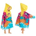 thumbnail image 3 of 24" x 48" Baby Kids Bath Beach Pool Hooded Towel Wrap Soft Absorbent Poncho for 3-7T, Rose Red Mermaid, 3 of 7