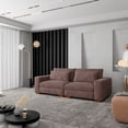 thumbnail image 2 of Isabella two seats Sectional Sofa Corduroy Velvet in Chocolate Color, 2 of 9