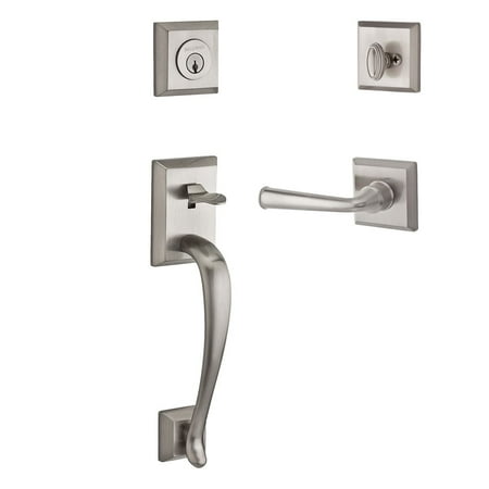 Baldwin Hardware Soho Single - Baldwin Hardware SC.NAP.FED Reserve Napa Single Cylinder Handleset x Federal Lever with Traditional Square Rose