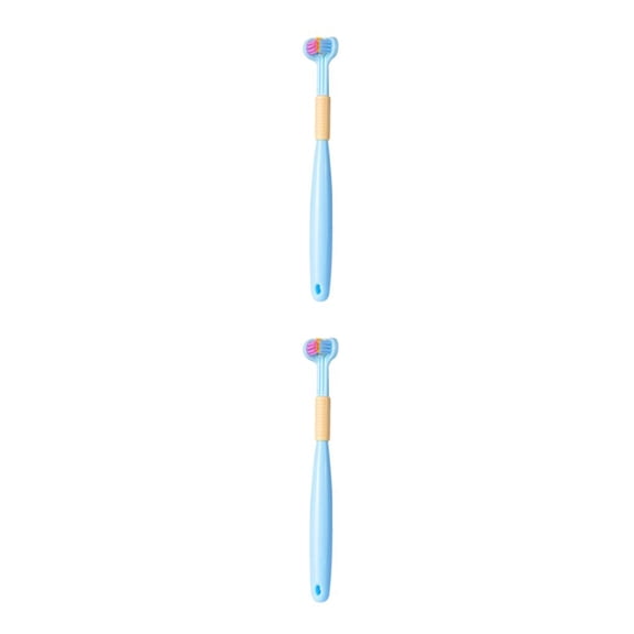 Yuarrent Cepillo de de plástico de tres cabezas para limpieza profunda Protección de y flexible Cepillo de triple A22 Azul cielo Niño A22 Azul Cielo Niño 2Conjunto