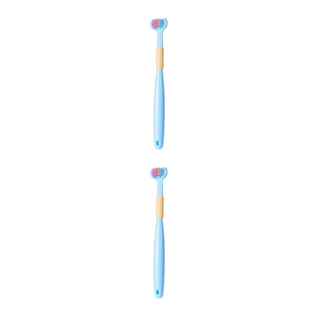 Yuarrent Cepillo de de plástico de tres cabezas para limpieza profunda Protección de y flexible Cepillo de triple A22 Azul cielo Niño A22 Azul Cielo Niño 2Conjunto