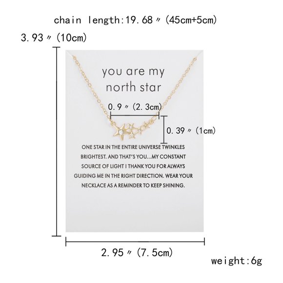 SIfdSeng Gold Necklaces for Women Friendship Necklaces Paper Card Necklaces Clavicle Necklaces Adjustable Gift