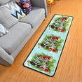 thumbnail image 3 of SKYSONIC 2X6 Feet Tropical Palm Toucan Runner Rug with Rubber Backing, Summer Green Leaves Non Slip Entryway Rug Runner Washable Soft Area Rug Carpet for Hallway Bedroom Kitchen Decor, 3 of 6