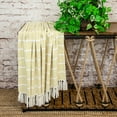 thumbnail image 2 of Parkland Collection Mio Yellow Transitional Stripe Cotton Throw Blanket, Decorative Couch Throw, 50 x 60 in, 2 of 4