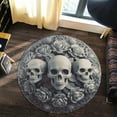 thumbnail image 4 of Mountain Landscape Round Area Rug, scenic nature circle carpet for bedroom, office or den, soft washable non-slip floor mat, tranquil wilderness décor, 4 of 6