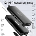 thumbnail image 2 of Estación de acoplamiento USB C WAVLINK con doble monitor y triple pantalla, 2 of 9