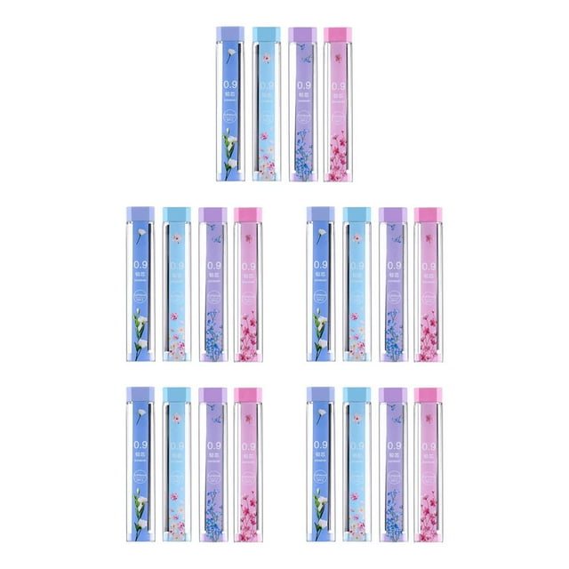 Maytalsory Crayon Mécanique Léger Antidérapant Ne Casse Pas Facilement Écriture Fluide Outils Éducatifs Recharges de Crayon 0,9 mm Largeur de Ligne 5Ensemble