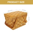 thumbnail image 2 of TABLZONE Outdoor Basket Yellow Wood Handwoven Storage 1Set for Couples, 2 of 6