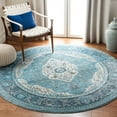 thumbnail image 4 of SAFAVIEH Luxor Amadine Floral Bordered Runner Rug, Turquoise/Beige, 2'2" x 7', 4 of 5