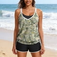 thumbnail image 5 of Busydd Women Swimsuits Bras Tank Tops and Boyshorts 3 Piece Tankinis Swimwear Trendy Beach Floral Print Bathing Suit for Women S, 5 of 7