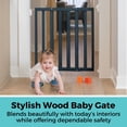 thumbnail image 3 of Toddleroo by North States LuxeCraft Wooden Baby Gate, Midnight Blue, 3 of 12