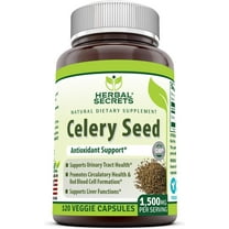 Herbal Secrets Celery Seed Extract 1500 Mg Per Serving 120 Veggie Capsules Supplement | Non-GMO | Gluten-Free | Made in USA