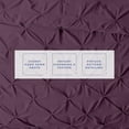 thumbnail image 6 of Kotton Culture 600TC Pinch Pleated Duvet Cover, 100% Egyptian Cotton (Plum, Oversized King, 5 Piece), 6 of 9