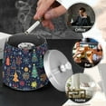 thumbnail image 4 of Yayeee Ashtray with Lid for Cigarette Smokeless Stainless Steel Home Ash Holder, Dark Blue Christmas, 4 of 7