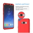 thumbnail image 3 of Njjex Case Cover For Samsung Galaxy S8 / S8+ / S8 Plus / SM-G950 / SM-G955, Njjex 3 in 1 Ultra Thin and Slim Hard PC Case Anti-Scratches Premium Slim 360 Degree Full Body Protective Cover -Red, 3 of 4