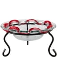 thumbnail image 4 of Couronne Company Small Ribbon Recycled Glass Bowl and Metal Stand, M028-200, 8 inch diameter, 15 Ounce Capacity, 4 of 5