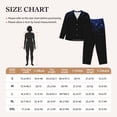 thumbnail image 4 of Honeii Black Blue Glitter Sparkles Print Women's Pajama Sets Long Sleeve Button Down Sleepwear Nightwear Soft Pjs Lounge Sets 2PCS-XX-Large, 4 of 7
