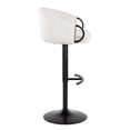 thumbnail image 5 of Claire Adjustable Bar Stool, Black Bar Stools, Bar Chairs, Swivel Bar Stools, Bar Stools Set of 2, Bar Height Stools Black, Gold Bar Stools (Black Metal, Cream Velvet), 5 of 6