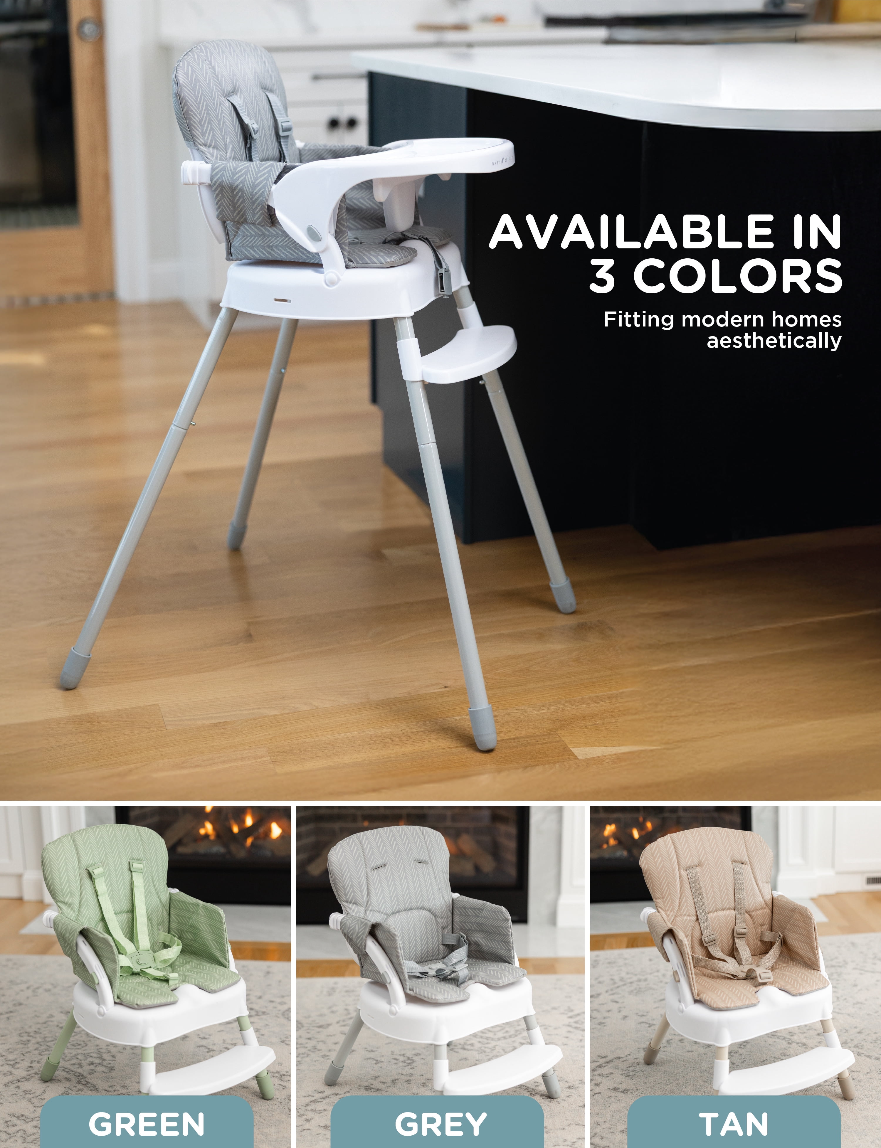 Baby Delight Ascent 3-in-1 Highchair, Green