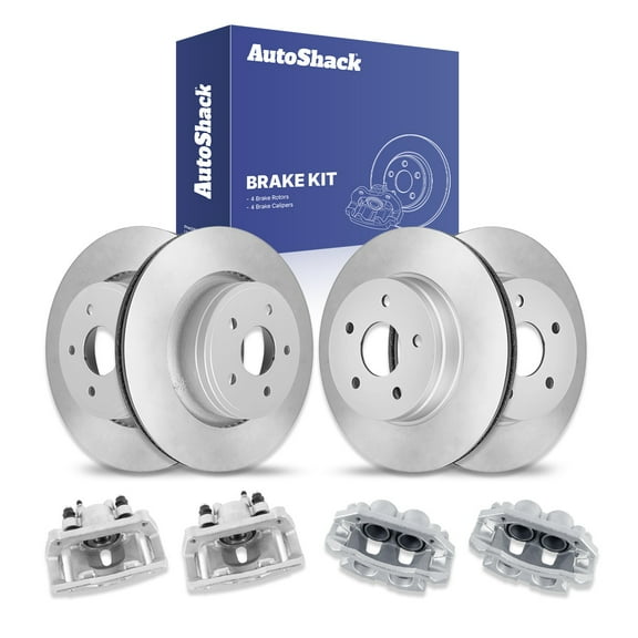 AutoShack Front & Rear Brake Rotors Calipers | Replacement for 2006-2008 Dodge Ram 1500 3.7L 4.7L 5.7L V6 V8 4WD RWD | 8-PC Brake Kit