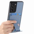 thumbnail image 2 of Case for Samsung Galaxy S21 Plus with Kickstand, Carbon Fiber Texture Wallet Case with Card Holder for Samsung Galaxy S21 Plus Magnetic Car Mount Shockproof Military Grade Protection Cover, Blue, 2 of 10