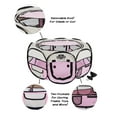 thumbnail image 4 of PETMAKER Portable Puppy Playpen with Mesh Windows and Zippered Roof (Pink), 4 of 6