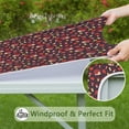thumbnail image 6 of Red Hedgehog and Mushroom Square Fitted Tablecloth with Elastic Edge,Square Table Cover,Washable Elastic Table Cover for Home Kitchen Party Decor 36"x36", 6 of 6