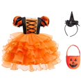 thumbnail image 7 of LILIYA Girls Halloween Enchanting Hat Outfit with Tutu Dress, Fancy Party Set for Dress Up and Halloween Party 4-5 Years, 7 of 7