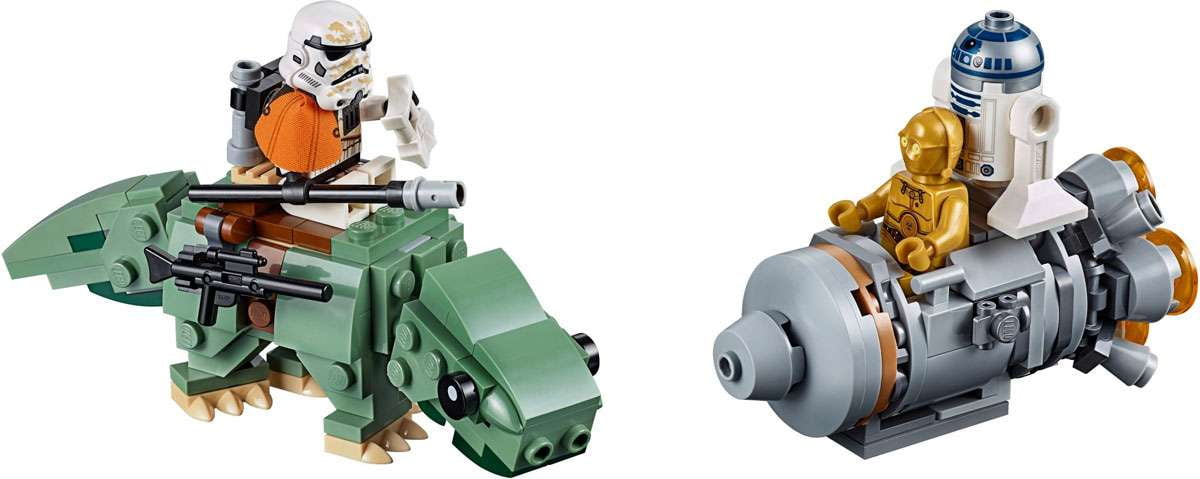 Pre-Owned LEGO Star Wars Escape Pod vs. Dewback Microfighters 75228 Collectible Droid Building Set
