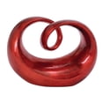 thumbnail image 1 of Contemporary Polystone In Round Shape Abstract Sculpture In Red, 1 of 1