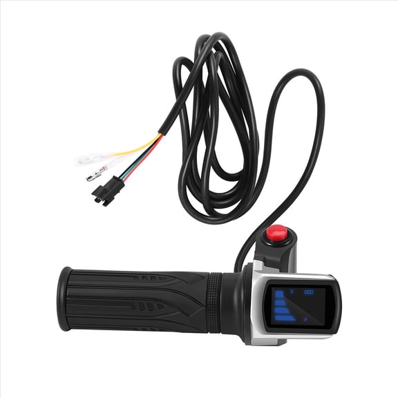 36V Electric Bicycle Scooter Speed Throttle Grip LCD Display with Switch EBike Twist Throttle Accelerator Handlebar Grip,1 set x Electric bicycle throttle grip,Black