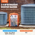 thumbnail image 2 of VEVOR Portable 3/4 HP Refrigerant Recovery Machine - AC Recovery Machine with High Pressure Protection 120V 60Hz Recovery Machine HVAC for Vapor Liquid Refrigerant, Car Air Conditioning, 2 of 9
