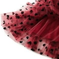 thumbnail image 5 of SELONE Tulle Skirts for Women Fashion Long Vintage Tulle Tutu Skirt Love Flocking High Waist Mesh Pleated A-Line Swing Skirt Skirts for Women Midi Length Skirts for Women Knee Length 8-Red One Size, 5 of 7