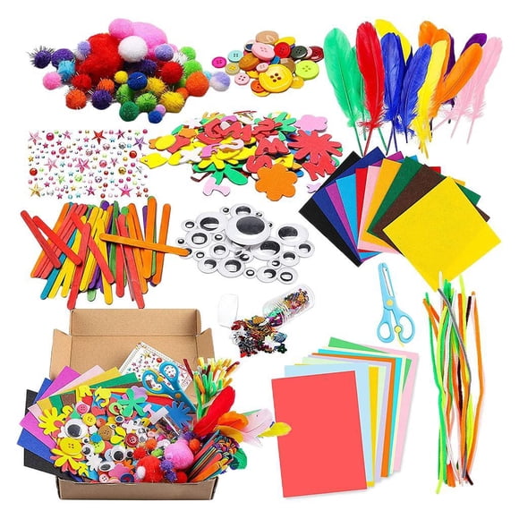 Cateissary Suministros de manualidades para niños, kit de suministro de arte para manualidades para niños, niños y niñas Artesanía