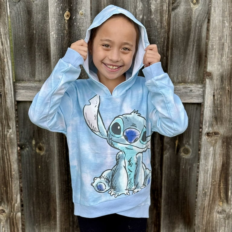 Disney Lilo & Stitch Big Girls French Terry Pullover Crossover