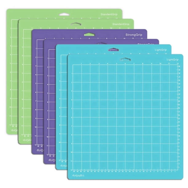 Alfombrillas de Corte para Cricut Maker/Maker 3/Explore 3/ Air 2/Air, Paquete de 6 (12 X 12 Pulgadas, Agarre EstáNdar/Agarre Ligero/Agarre Fuerte)