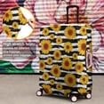 thumbnail image 4 of Black White Stripe Sunflower Pattern Luggage Cover Fashion Suitcase Cover Baggage Covers Fit 25-28 Inch Luggage (Go Travel), 4 of 5