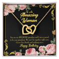 thumbnail image 3 of To Mom Birthday Message Happy Birthday Mom From Daughter Inseparable Necklace, 3 of 7