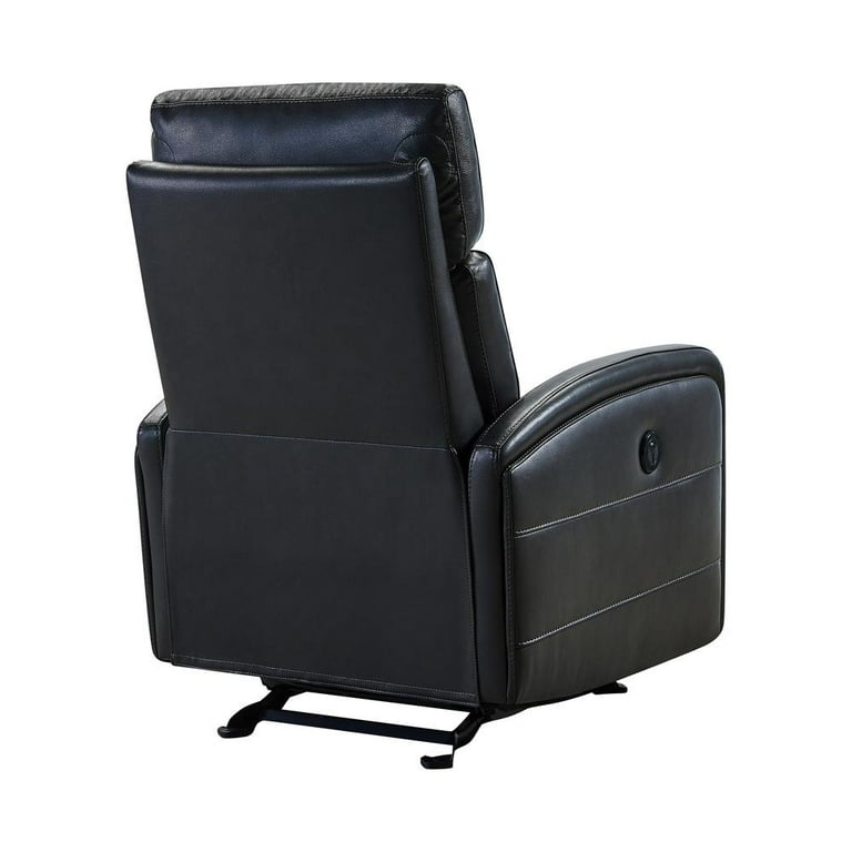 Tristan Pewter Top Grain Leather Power Recliner Chair with USB