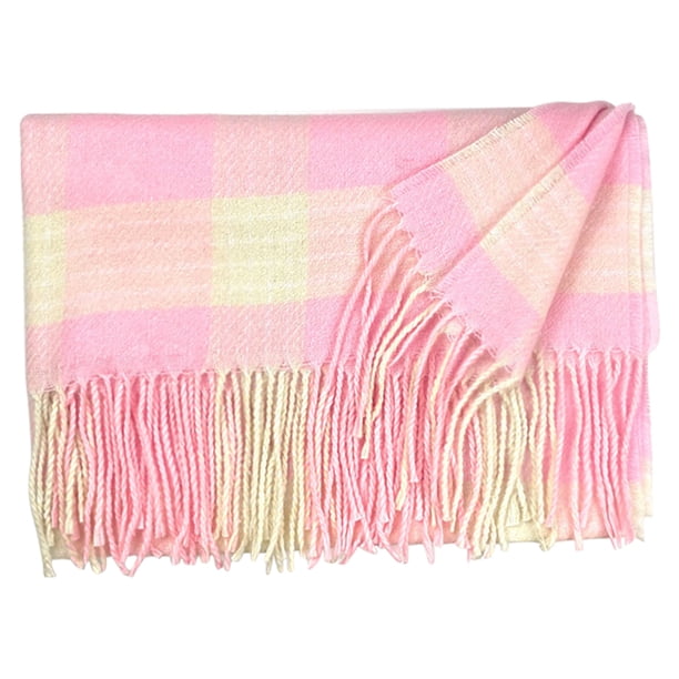 Bufanda elegante bufanda a cuadros, regalo de San Valentín para invierno