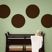 Wall Pops Espresso 4 Solid Brown Dots