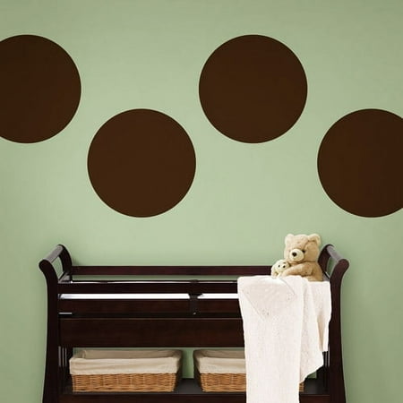 Wall Pops Espresso 4 Solid Brown Dots