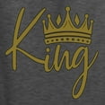 thumbnail image 5 of Wild Bobby, King Queen Valentines Day Outfit His and Hers Matching Couples Crewneck Sweatshirts, Heather Black, Mens M-Womens M, 5 of 6