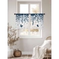 thumbnail image 3 of Blue Spring Botanical Sheer Curtains 54 Inch Length 2 Panels Set, Weeping Eucalyptus Butterfly Voile Window Treatment Rod Pocket Short Kitchen Curtains Drapes for Bedroom 52"x54"x2, 3 of 7