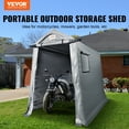 thumbnail image 6 of VEVOR Compact Outdoor Shelter, 6x8x7 ft Durable Season-Long Storage Canopy, Instant Setup Tent with Roll-up Door & Breathable Windows for Motorcycles, Bicycles, & Yard Equipment, 6 of 9